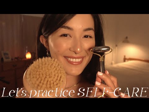 ASMR for Sleep | Helping you practice self-care (Face Massage, Dry Brushing, Scalp Massage)
