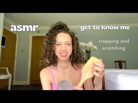 ASMR Get to Know Me! (tapping and scratching on random items  + rambling) | peartreeASMR