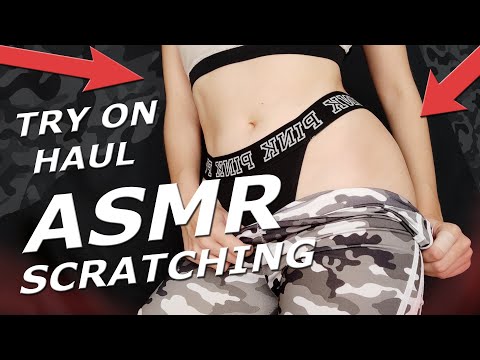 ASMR Close-UP Camo Leggings Scratching  / Fabric Sounds / Try on Haul