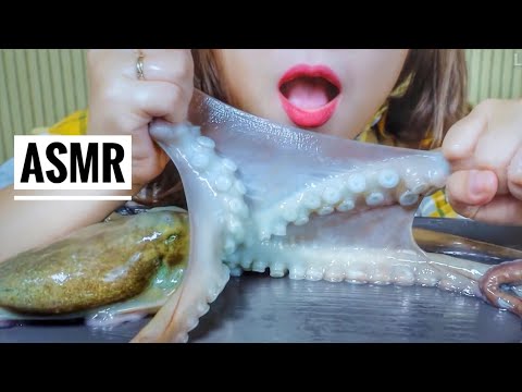 ASMR RAW OCTOPUS (SPEACIAL FOOD FROM KOREAN) EATING SOUNDS | LINH-ASMR