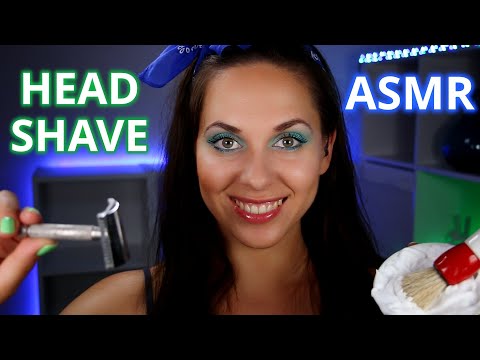 ASMR head shave roleplay shave and haircut
