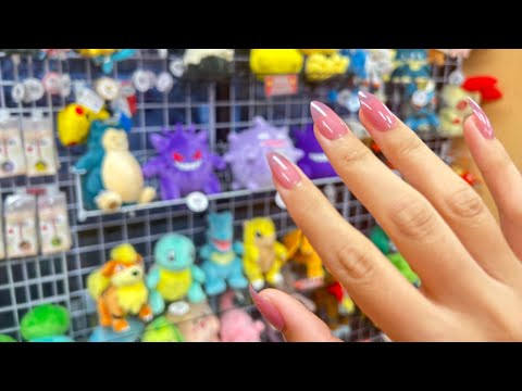 ASMR in Public *1 MIN* Japanese Store Tapping & Scratching 🍥✨