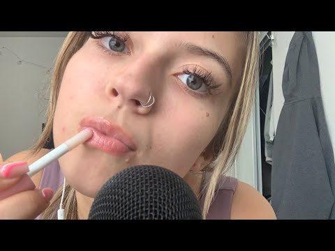 ASMR| HIGH VOLUME TONGUE SWIRLING WITH LIP GLOSS APPLICATION AND TAPPING