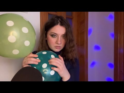 ASMR | PolkaDot Balloons | Blowing And Popping | Best Spit Painting ASMR ♥️♥️