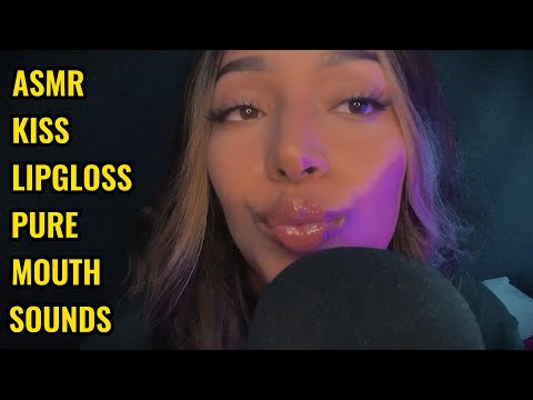ASMR PURO MOUTH SOUNDS, KISS LIPGLOSS #asmr #mouthsounds #viral
