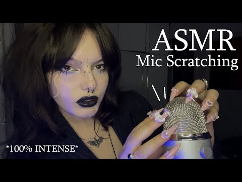 ✰ Fast and Aggressive ASMR | Bare & Foam Mic Scratching, Pumping and Gripping w/ Long Nails ✰