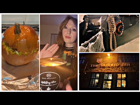 Samhain Reiki ASMR | Visiting the oldest & most haunted pub in Wales 👻 | Stuffed Pumpkin Recipe 🎃