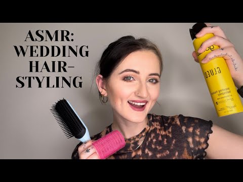 ASMR: STYLING YOUR HAIR FOR A WEDDING | Hairdressers/Barber | Cape | Pretty Style, Flowers