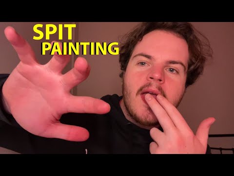 ASMR Spit Painting Fast & Aggressive Mouth Sounds, Visual Triggers