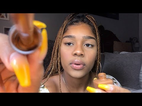 ASMR- FAST AND AGGRESSIVE MAKEUP APPLICATION 😡(Personal Attention)
