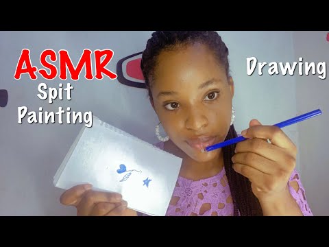 ASMR Spit Painting I Love You| Drawing