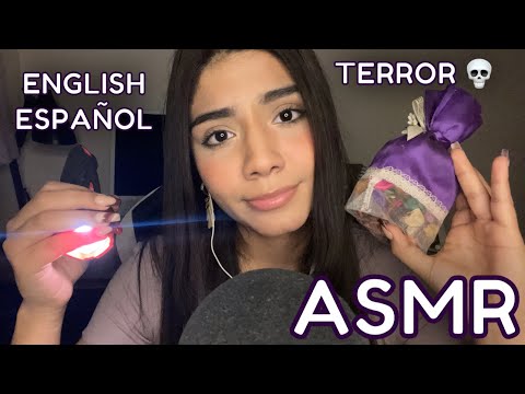 ASMR ESP-ENG / Mouth Sounds +  Storytime TERROR + Sigue mis Instrucciones + Inaudible