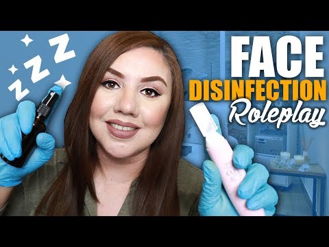 ASMR Soothing Face Disinfection Roleplay / Personal Attention