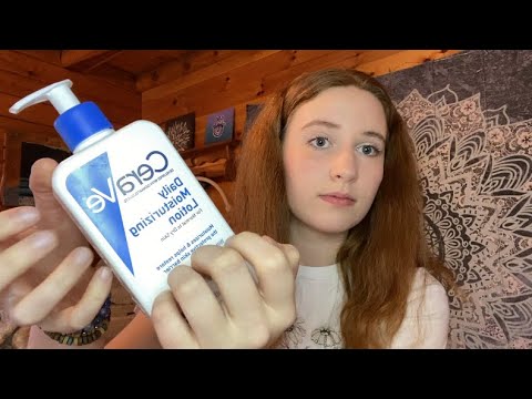 ASMR TAPPING ON SKINCARE PRODUCTS ! 🤍