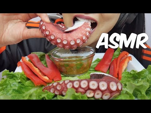 ASMR Octopus TAKO SASHIMI (SAVAGE EXTREME CHEWY EATING SOUNDS) No Talking | SAS-ASMR