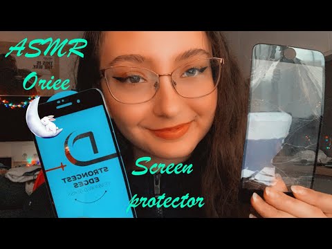 ASMR | Playing with a screen protector 🌙