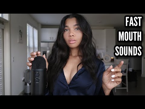 ASMR | Fast & Aggressive Wet Mouth Sounds w/ Mic Gripping & Rubbing ⚡️👅