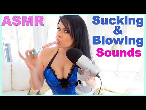 ASMR Top Triggers Mouth Sounds Sucking Lollipop, Blowing Bubblegum Bubbles, and Scratching With Anna