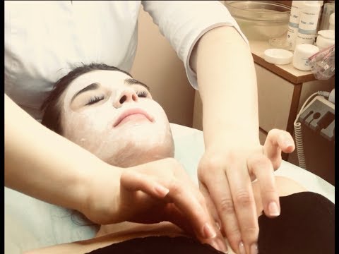 ASMR relax salon face  pilling and massage decollate, ear and back! (russian)