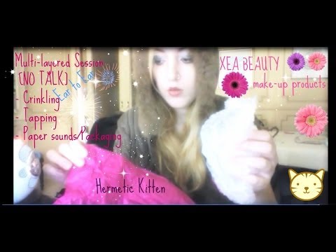 •ASMR SESSION• Tapping&Crinkling on beauty products• (Ear to Ear)☊ NO TALK