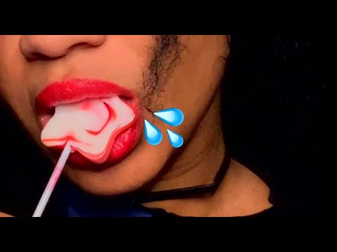 ASMR 👅💦LOLLIPOP LICKING SUCKING/CRINKLY SOUNDS  ALL TO RELAX YOU