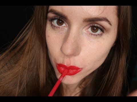 ASMR Tingly Lipstick Application and Lip Smacking