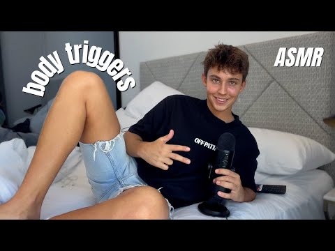 ASMR | Body Triggers & Fast Clothes Scratching (collarbone tapping, skin scratching & more)