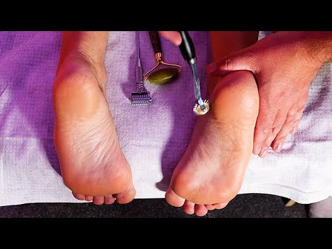 ASMR Light Touch Foot & Leg Tracing Treatment with Tingle Tools [No Talking]