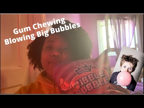 ASMR | Dubble Bubble Chewing Gum + Blowing Big Bubbles