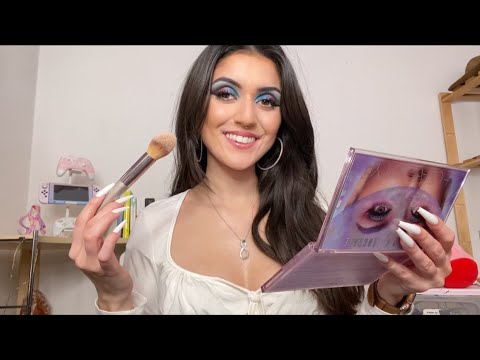 ASMR Doing My Makeup 🌷 Colorful Spring Makeup Look I Tapping & Whispering