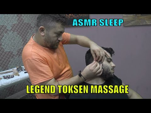 ASMR TURKISH BARBER TOKSEN MASSAGE =  NECK CRACK=palm,roller,shampoo,neck,face,ear,arm,sleep massage