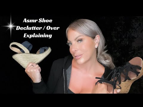 ASMR SHOE 👠 Collection Show & Tell | Over Explaining | Personal Attention For Sleep 💤 & Relaxation