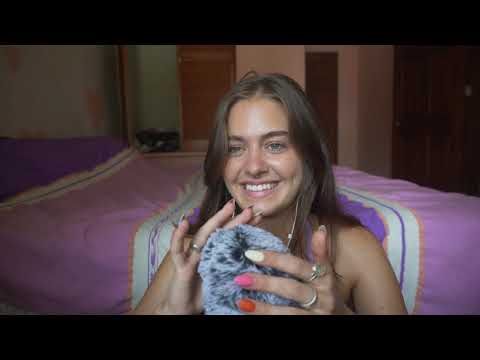 ASMR whispering positive affirmations & fluffy mic cover scratching🤍✨🤍