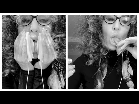 ASMR intense wet mouth sounds, ear eating, honeyed spoons and funnels