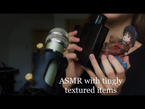 ASMR scratching and tapping on textured items