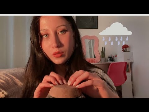 asmr | energy rain 🌧 wood tapping & mouth sounds
