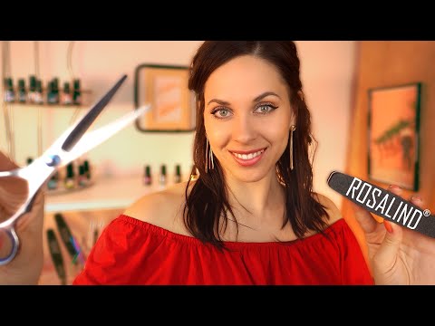 ASMR Haircut roleplay Hand Massage and Manicure with Rosalind Personal Attention