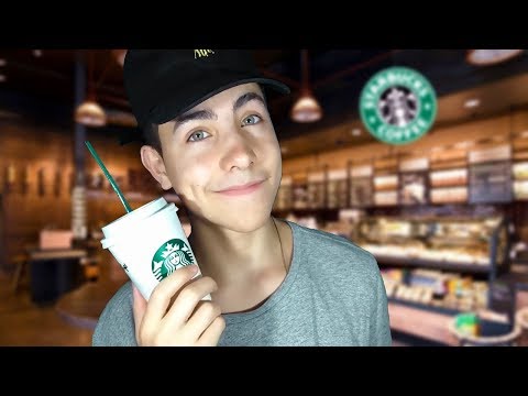 ASMR Starbucks Roleplay Português - Fala baixa, papel, copos, tapping, sons com a boca