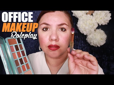ASMR Office Friend Retouches your MAKEUP and Hair Roleplay