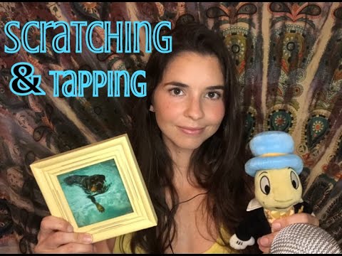 ASMR Scratching/Tapping random items *gum chewing*