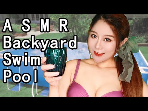 ASMR Backyard Swimming Pool Role Play Help Me with Easy Set Pool