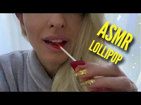 ASMR Lollipop 🍭 Sounds (No Talking, Binaural, Crinkling at Beginning)