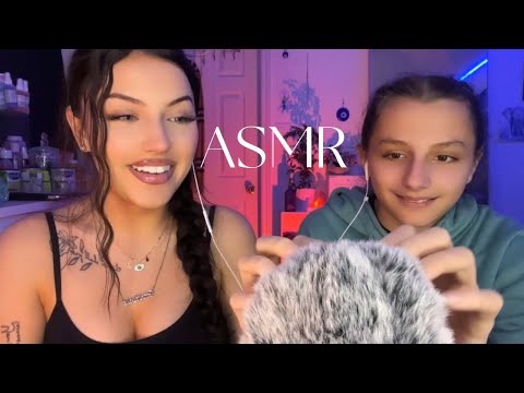 my sister tries ASMR for the first time!
