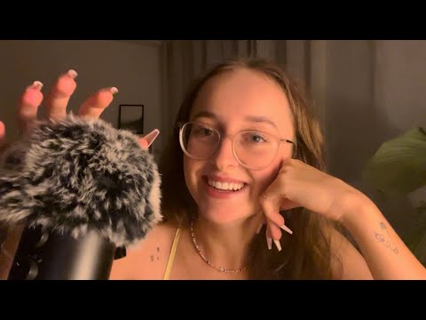 ASMR mic scratching, deep tapping, whispers for sleep 💗