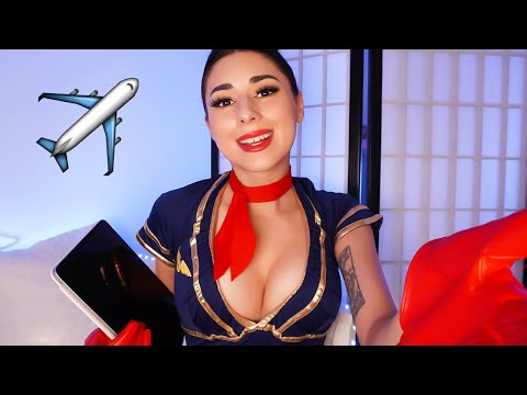 ASMR  Your First Class Flight Attendant ✈️✨ (personal attention, soft spoken roleplay, gloves)