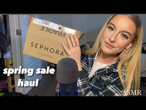 ASMR | sephora spring sale haul 2021