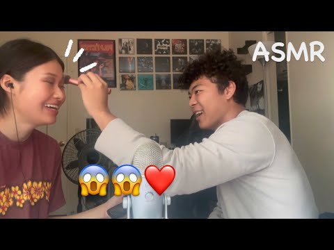 asmr - boyfriend tries to do my makeup😅 + q&a // ft. Rose Forever NY