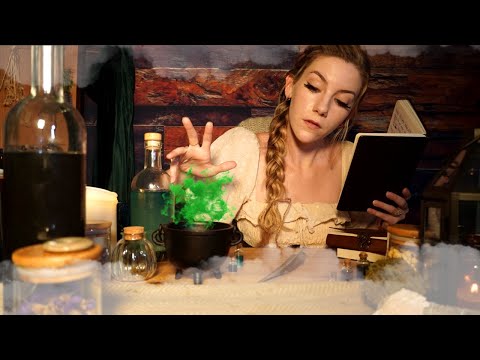 ASMR | An Evening of Potion Research | No Talking, Apothecary Ambience, Fizzing, Layered sounds