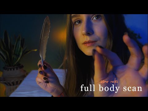 asmr po polsku 🌙 reiki na głęboki, uzdrawiający sen 😴 *full body scan* (hand movements, plucking)