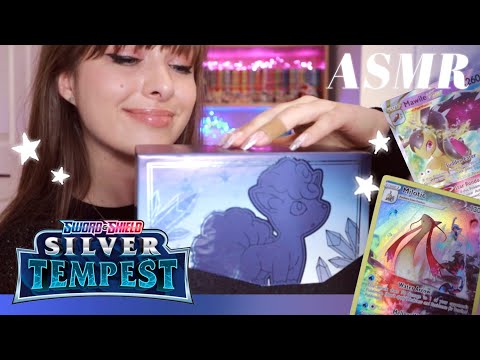 ASMR ⚔️🛡️ Silver Tempest ETB Unboxing & TCG Pack Opening!  ✨ Tingly Whispers & Crinkles for Sleep!